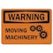 Signmission OSHA Warning Decal, Moving Machinery, 10in X 7in Decal, 7" W, 10" L, Landscape, Moving Machinery OS-WS-D-710-L-19690 - alternate 1